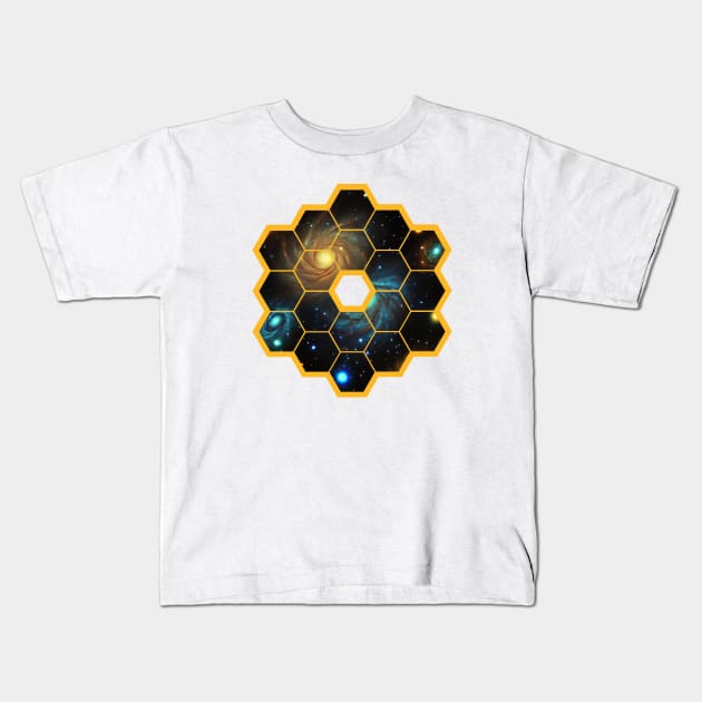 James Webb Telescope - Peep Into Galaxies and Deep Space - NASA JWST Artistic Kids T-Shirt by WeirdFlex